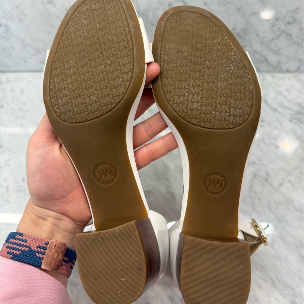 Michael Kors White Block Sandals - Picture 7 of 9